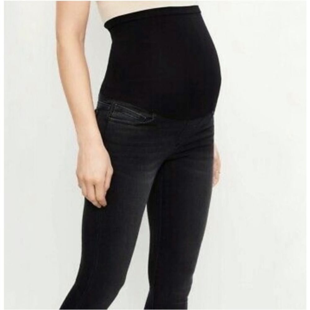 The Icon Mid Rise Skinny Ankle Maternity Jeans W/ Secret Belly Size 25